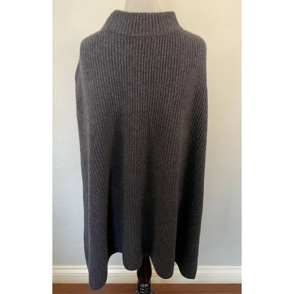 NWT Nordstrom Halogen Rib Cashmere Gray Sweater OS - Picture 3 of 5